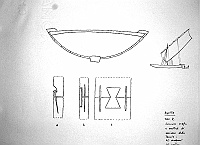  Egitto - sezione scafo e metodi di unione delle tavole: a) moderno  b) antico