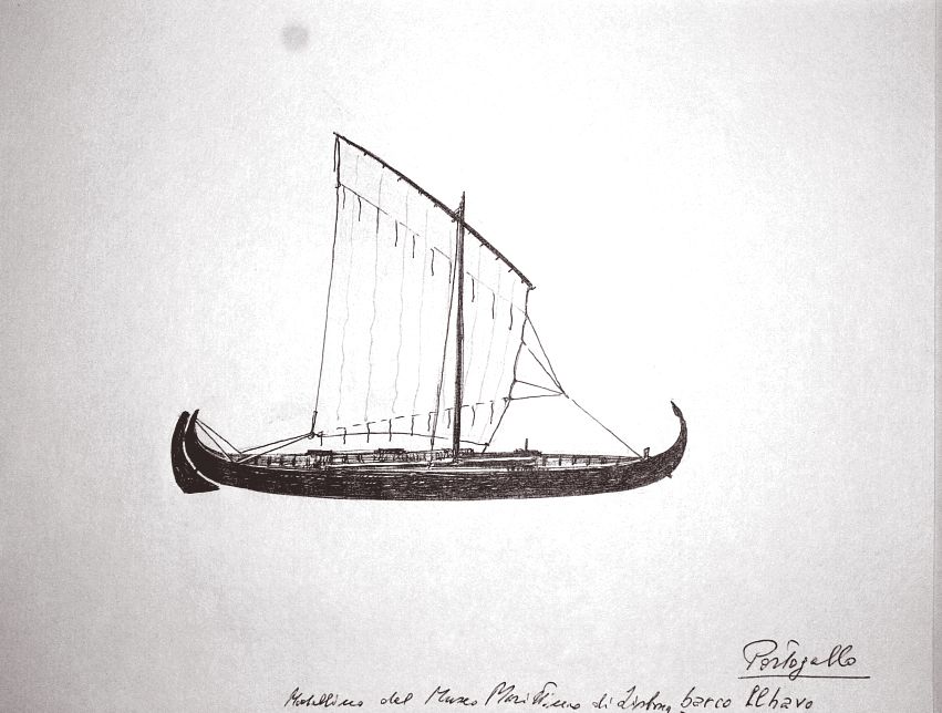 Portogallo - barco ilhavo - modellino del Museo Marittimo di Lisbona