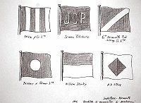  Inghilterra - Yarmouth - 1946, bandiere dei proprietari di pescherecci