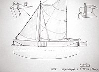  Inghilterra - bargio (barge) a Battersea (Tamigi), 1828