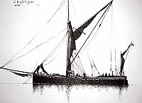  Inghilterra - spritsail barge of Brightlingsea, 1897