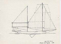 159 USA - New Haven - sharpie da regata - 1880 