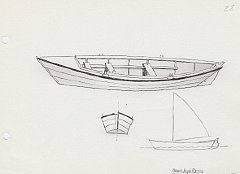238 Nuova Inghilterra - dory da pesca a vela e a remi - 1880 