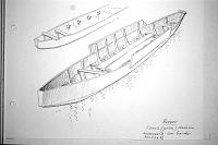  Borneo - canoa (paru) daiacca monossile con bordo rialzato