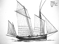  Bretagna - scialuppa per la pesca del tonno, Royan 1880