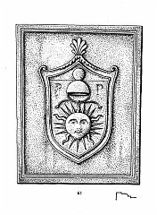  CAPELLO (Francesco, 1596).Loggia. Lato Belvedere. In unione con il simbolo della città. Medie dimensioni.