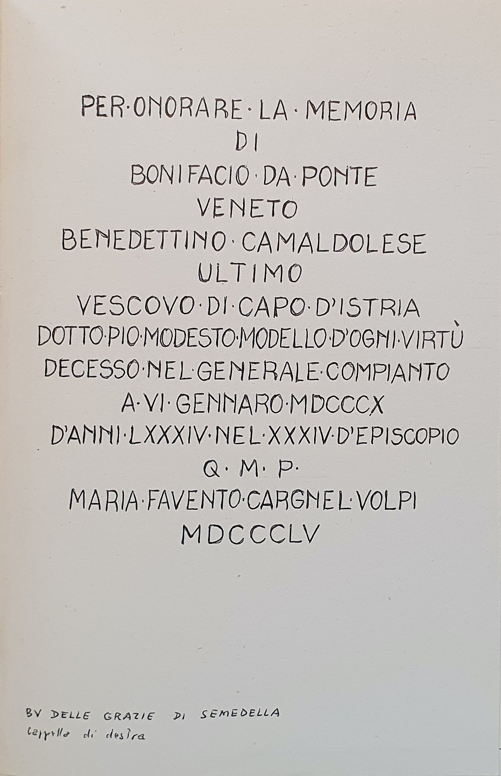 124 bis BV delle Grazie di Semedella