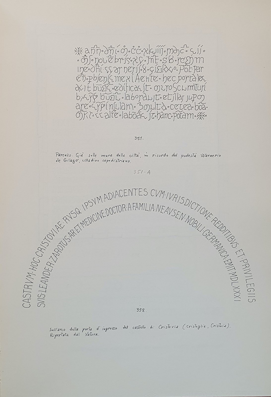 191 Parenzo 351 Cristoglie 352