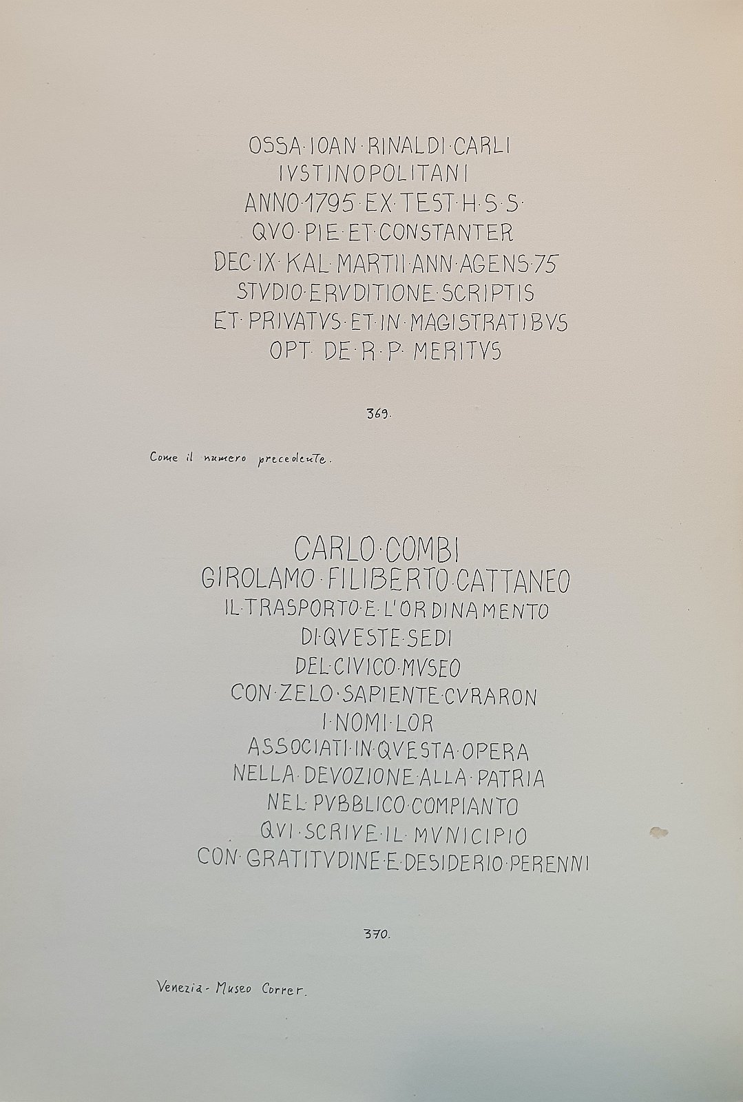 201 Cusano Milanino 369 Venezia 370