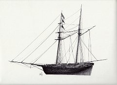 04-Goletta a gabbiale 'Sfinge' - 1829 - da modello Museo del Mare - Trieste 