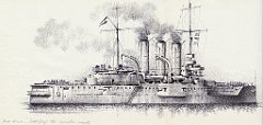 56-Panzer Kreuzer 'Sankt Georg' - 1905 - Incrociatore corazzato 