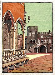  Scorcio del Palazzo Pretorio - (presente sul calendario 2004 edito dalla Fameia Capodistriana)