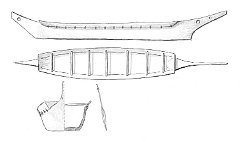 29-Vancouver fine 1700-canoa con tavola di rialzo bordo linero 