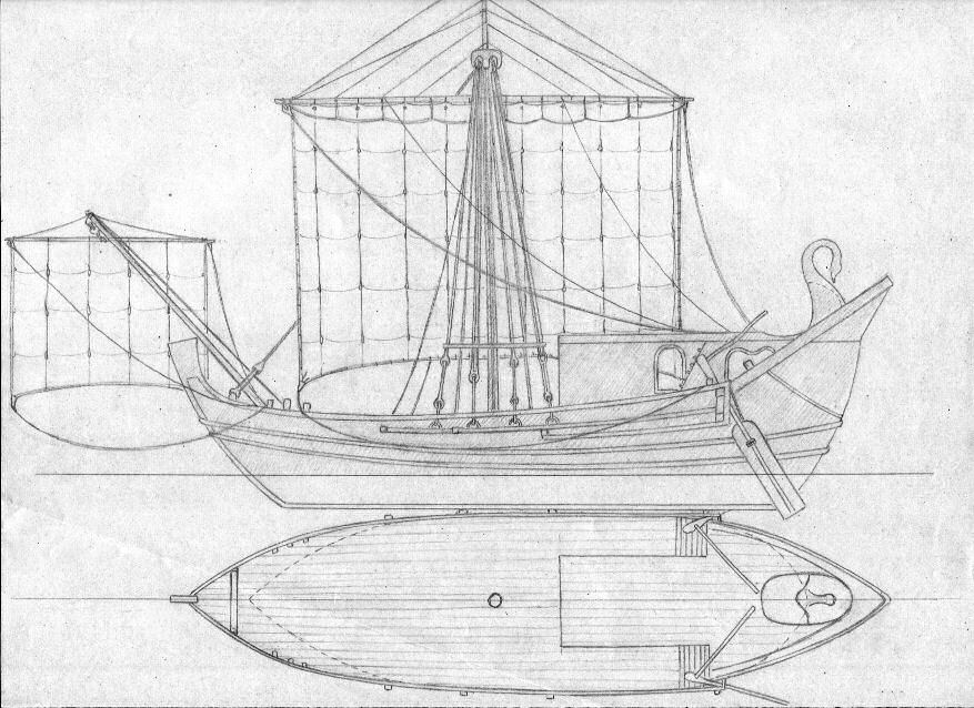 ricostruzione grafica della navis honeraria