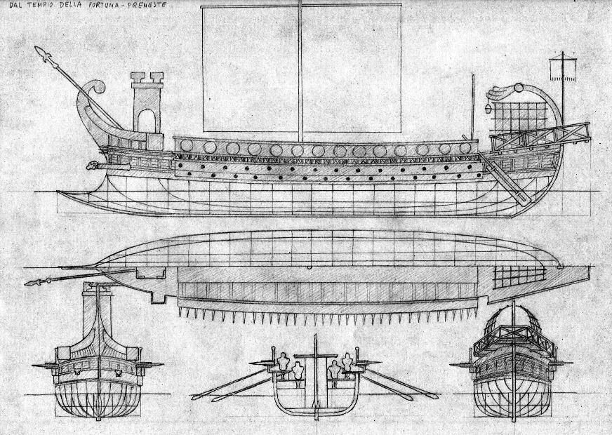 ricostruzione grafica della navis turrita