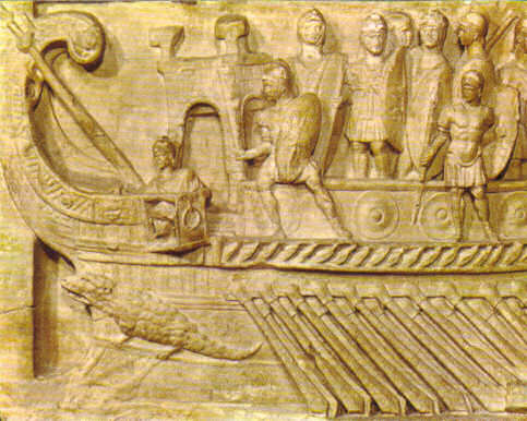 Navis Turrita, bireme. Coll. Torlonia, Roma