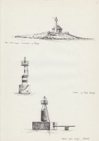 Faro sullo scoglio S. Giovanni in Pelago, Fanale su Punta Saluga, Fanale sullo scoglio Cabula 