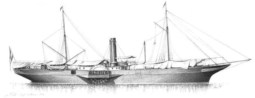 Piroscafo "Trieste" - Lloyd Austriaco - 1847
