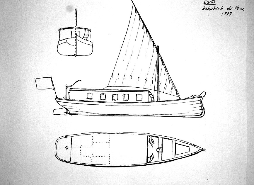 Egitto - dahabieh di 14 metri - 1879