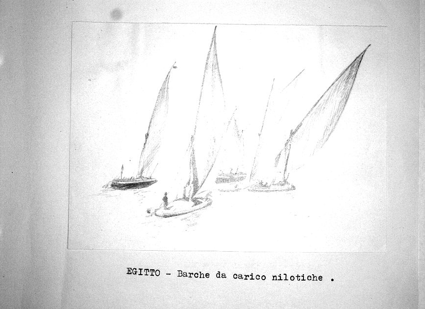 Egitto - barche da carico nilotiche
