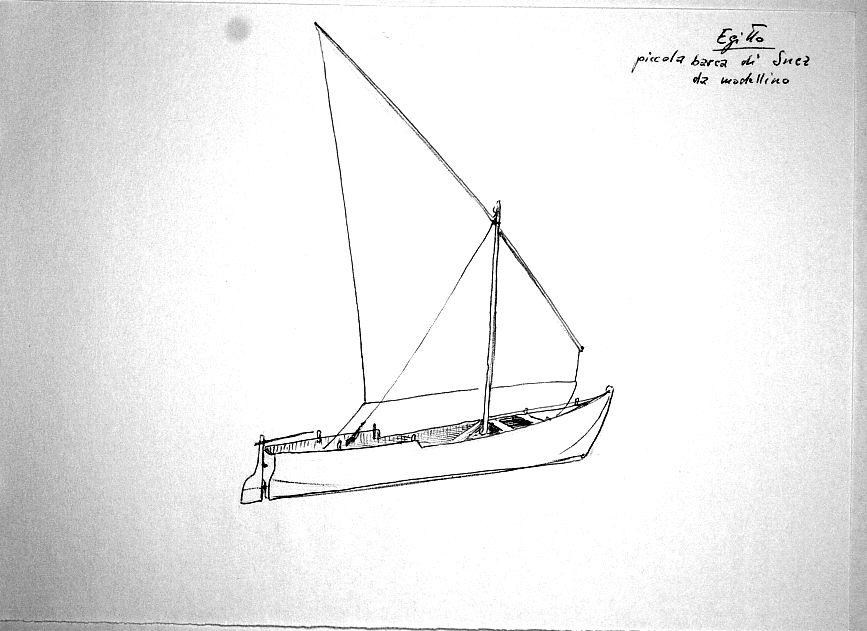 Egitto - piccola barca di Suez da modellino