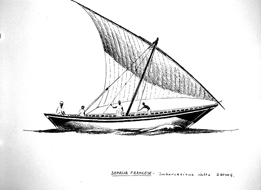 Somalia Francese - imbarcazione detta zaroug