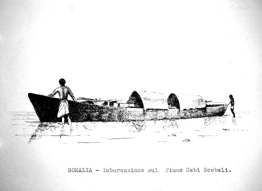 Somalia - imbarcazione sul fiume Uebi Scebeli