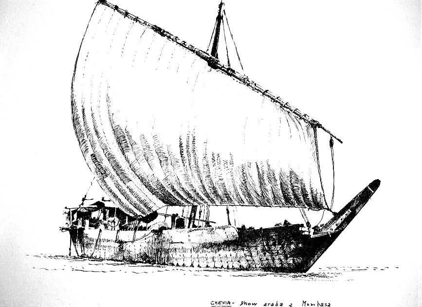 Kenya - dhow arabo a Mombasa