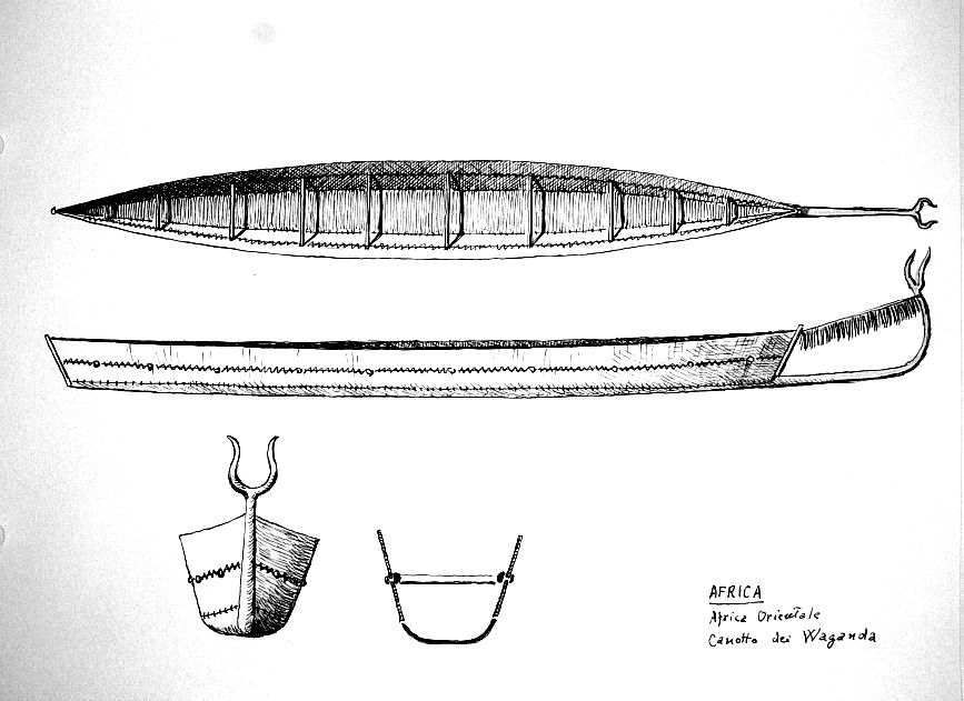 Africa Orientale - canotto dei Waganda