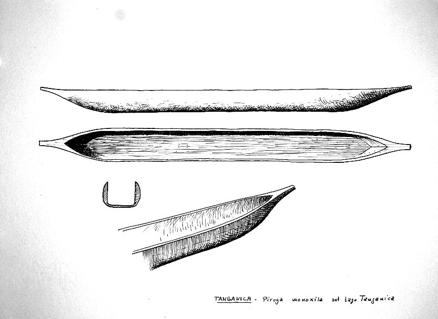 Tanganica - piroga monoxila sul Lago Tanganica