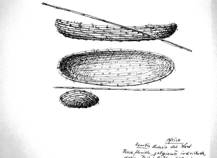 Africa - Zambia - Rodesia del Nord - pesca fluviale, galleggiante individuale della Tribù Batla (1910)