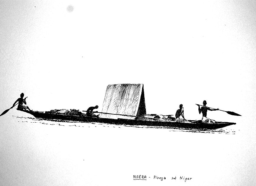 Nigeria - piroga sul Niger
