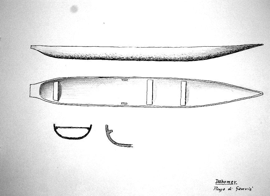 Dahomey (Benin) - piroga di Ganviè
