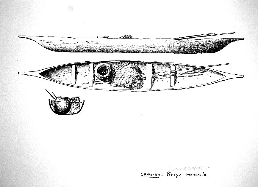 Camerun - piroga monoxila