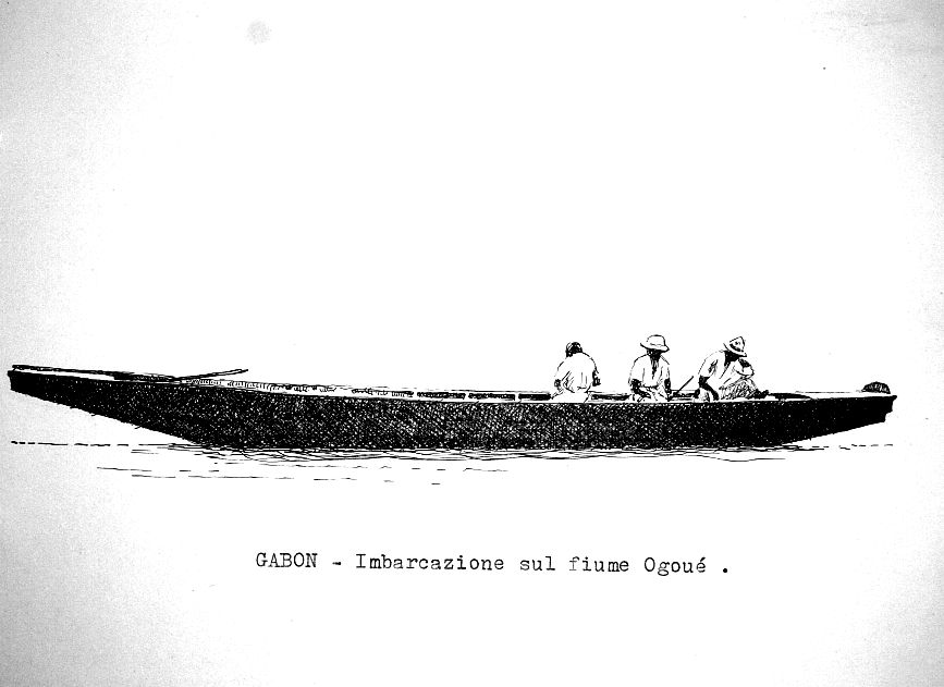 Gabon - imbarcazione sul fiume Ogouè