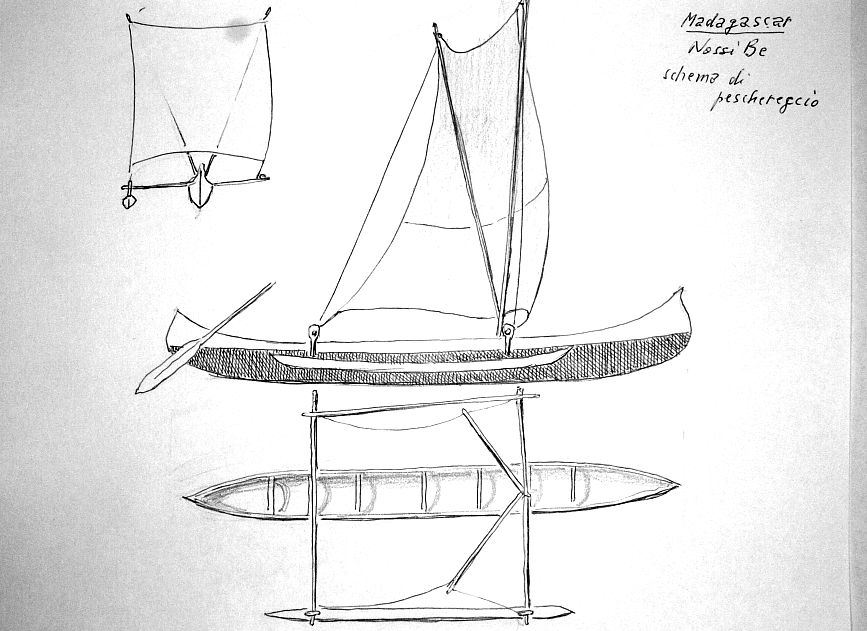 Madagascar - Nossi Be - schema di peschereccio