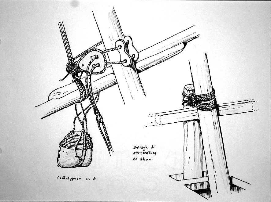 Dettagli di attrezzatura di dhow