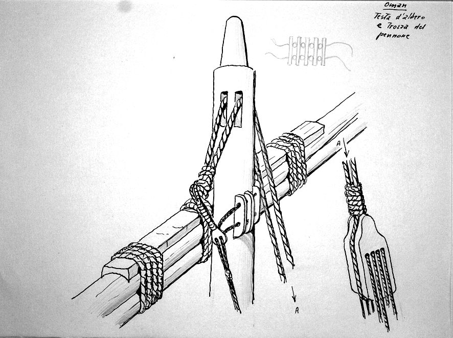 Oman - testa d'albero e trozza del pennone