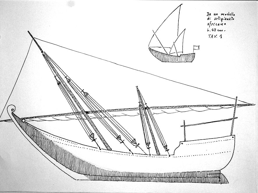 Da un modello di artigianato africano, h 47 cm, tav.1
