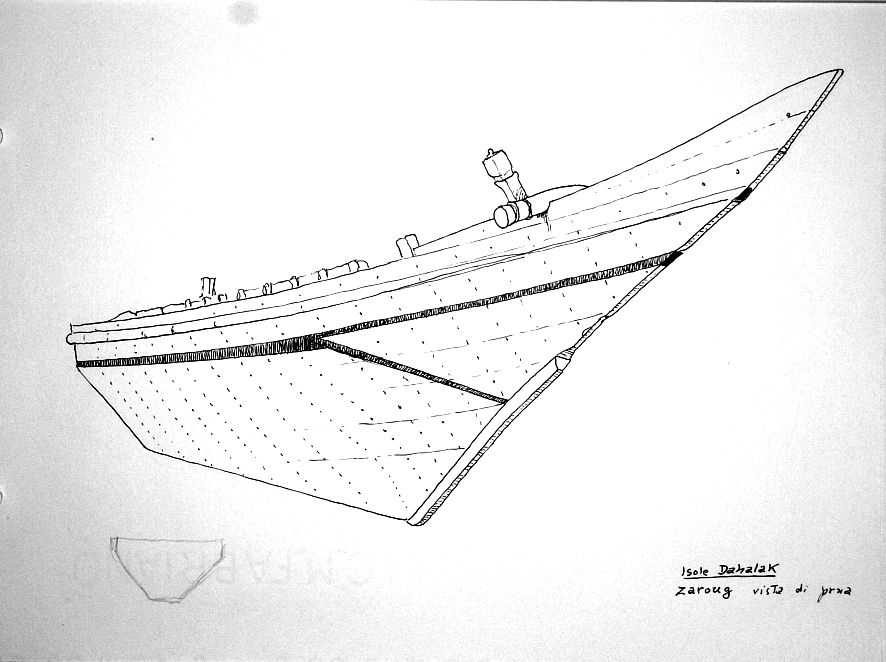 Isole Dahalak - zaroug vista di prua