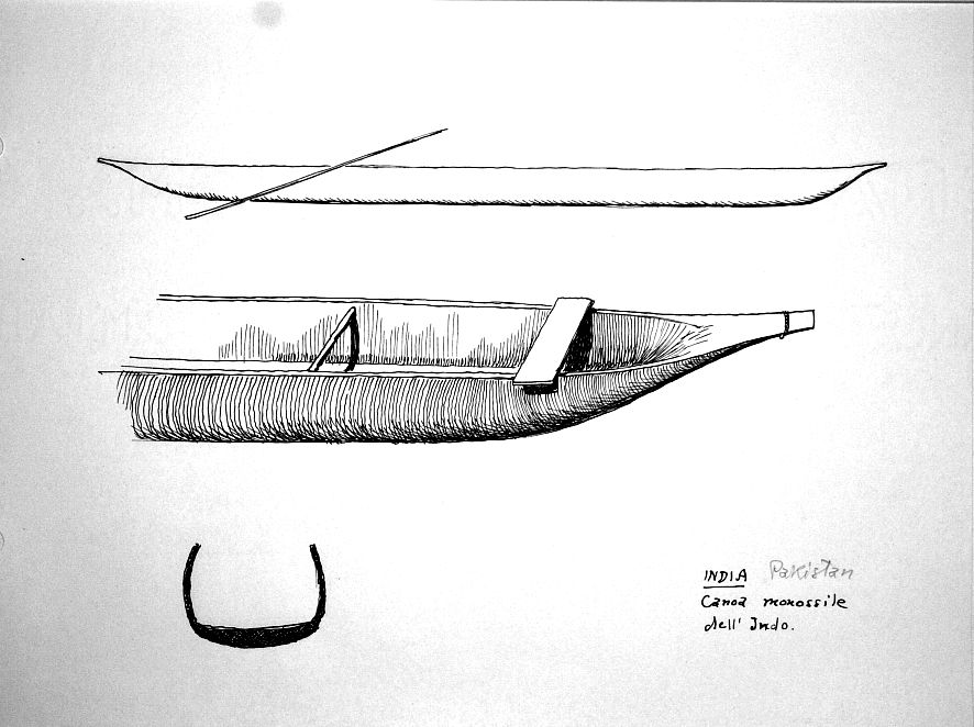 Pakistan - canoa monossile dell'Indo