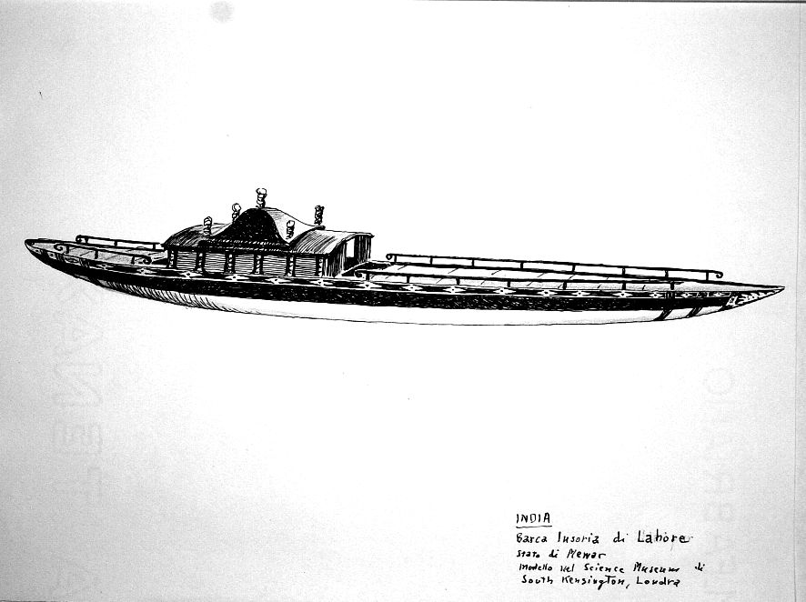 India - Barca Insoria di Lahore, stato di Mewar. Modello del Science Museum di South Kensington, Londra