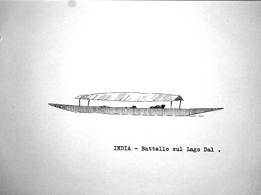 India - battello su Lago Dal