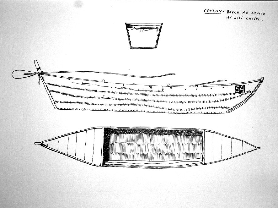 Ceylon - barca da carico di assi cucite