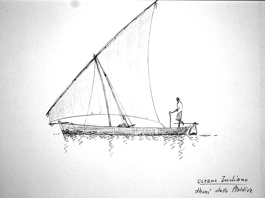Oceno Indiano - dhoni delle Maldive