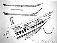  Iraq - canoa delle regioni merdionali tra il Tigri e l'Eufrate, detta mashuf. Abbondantemente bitumata