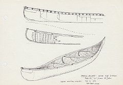 029 America del Nord - canoa degli Indiani Malecite sul fiume St. John -  birk bark canoe - TAV.1 
