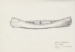 055 America Settentrionale - canoa Ogibwe - modellino del Museo Etnografico di Berlino 