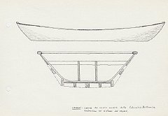 064 Canada - canoa da vecchio modello della Columbia Britannica - costruzione col sistema kayak 