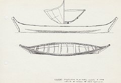 065 Canada - ricostruzione da un vecchio modello di canoa costruita col sistema del kayak esquimese 